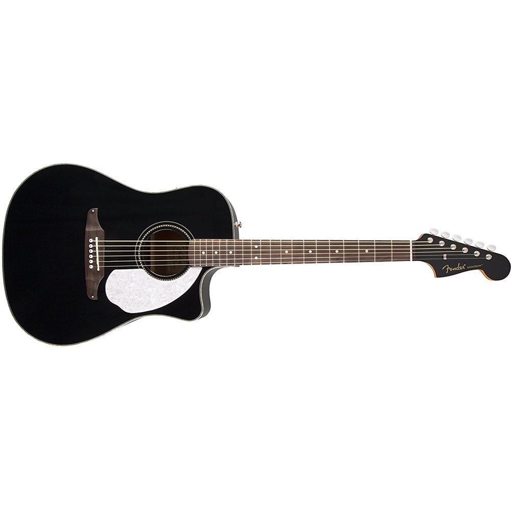 Fender Sonoran SCE Single Cutaway Acoustic-Electric Guitar - Black