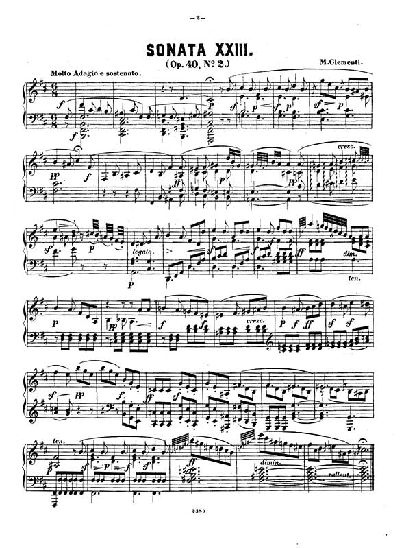 Muzio Clementi piano sheet music