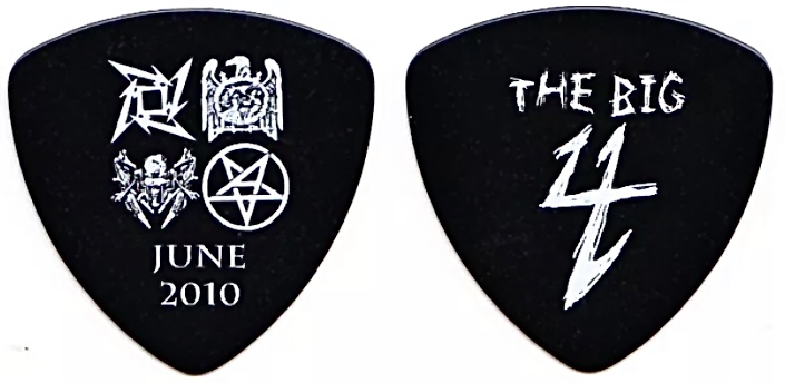 Metallica Slayer Megadeth Anthrax Big 4 Bass Guitar Pick from 2010