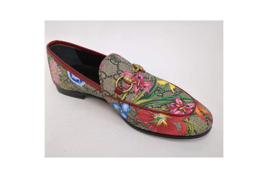 GUCCI FLORA GG SUPREME LOAFERS 603323 SIZE 22.5cm ホースビット