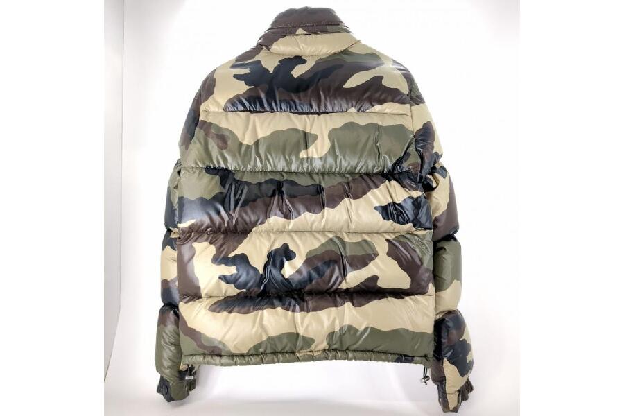 MONCLER メンズ ダウンジャケット 0サイズ 迷彩 カモフラージュ柄 程度