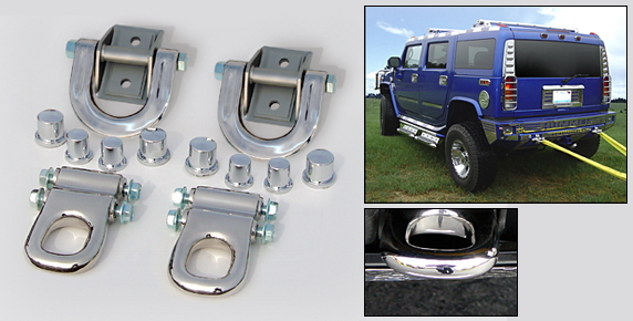 H2 パーツ h2：トゥーフック フロント セット：【ハマーH2カスタム