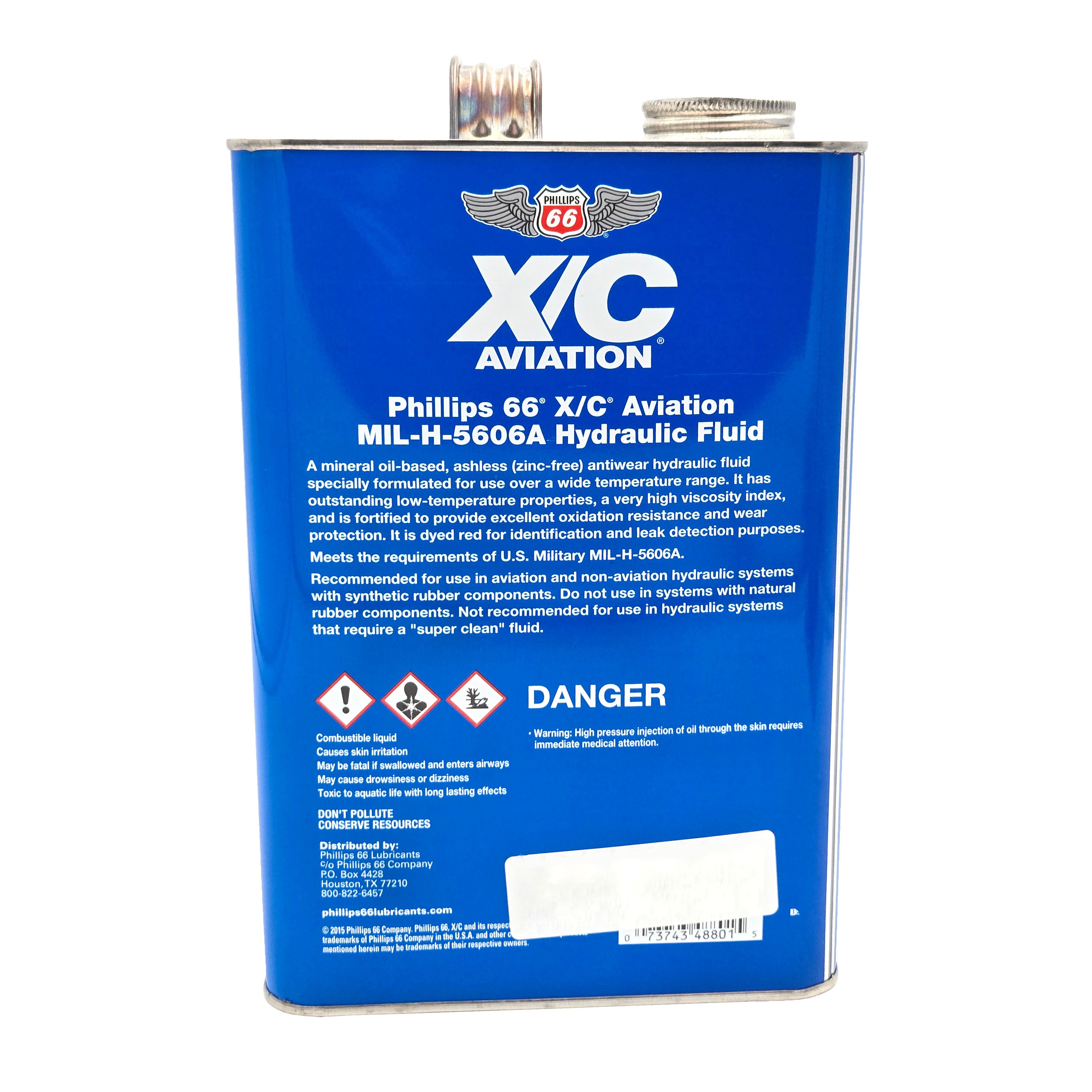 Phillips 66 - X/C Red Spec Aviation Hydraulic Fluid | MIL-PRF