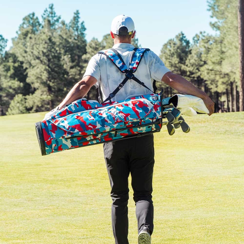 Hoofer Lite Golf Carry Bag in USA Camo | Ping Europe