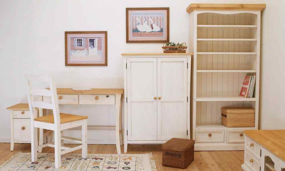 フレンチカントリーデスク｜白いカントリー学習机｜ワークデスク