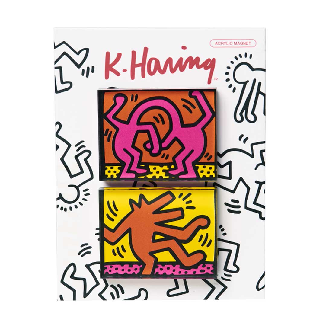 Keith Haring - Dancing Dog Magnet Set