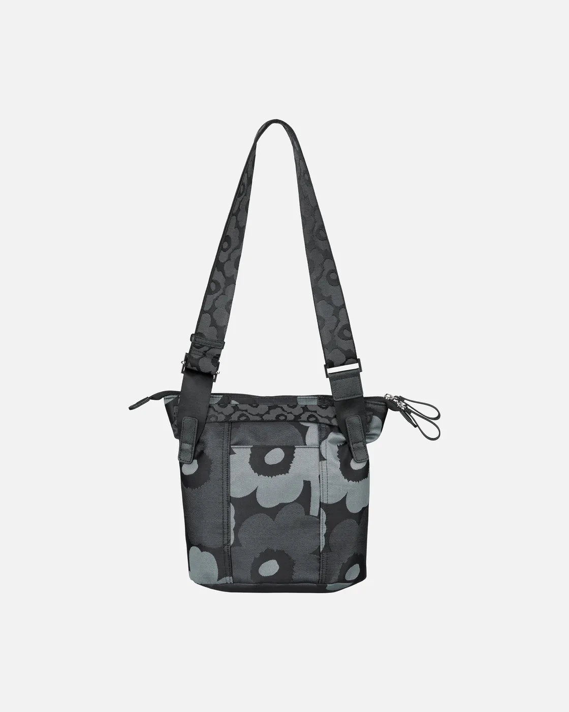 Marimekko Carry All Shoulder Bag | Black, Grey Unikko - pirkko.