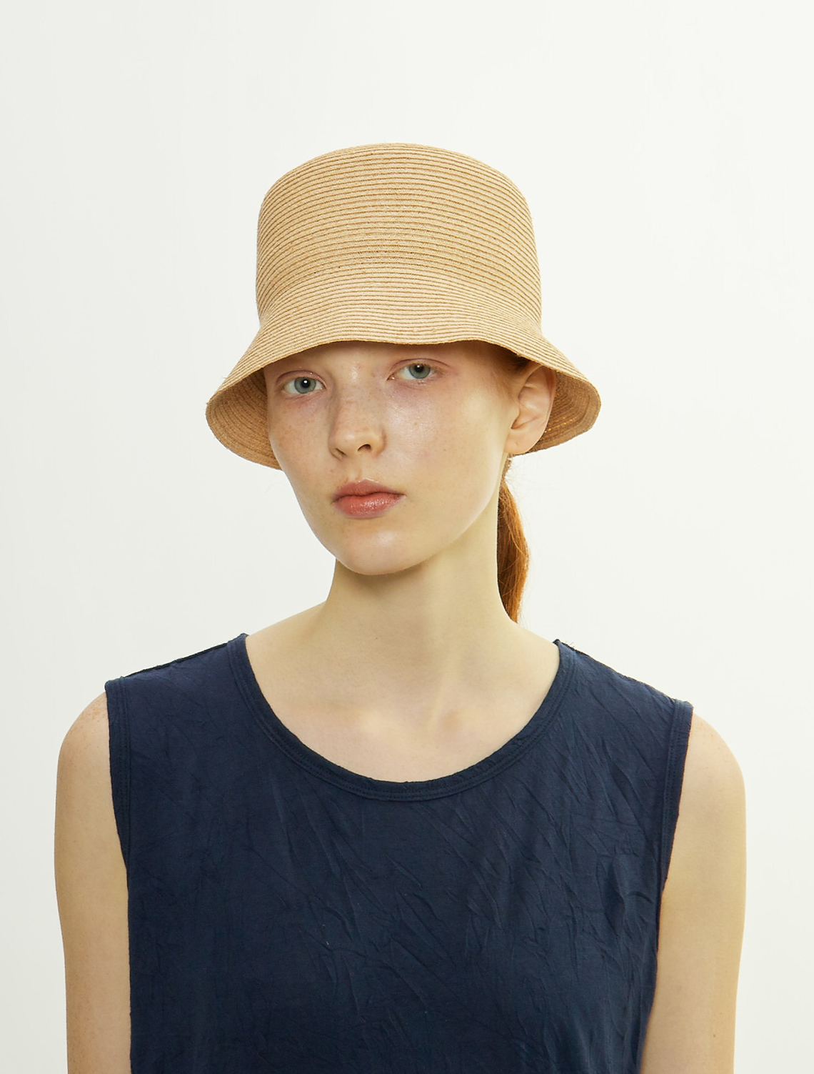 mature ha./マチュアーハ】ハット/RAFFIA BRAID BUCKET HAT】｜PLAIN