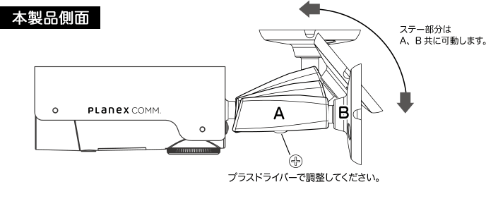 カメラ一発！｜CS-W80FHD 製品外観｜PLANEX