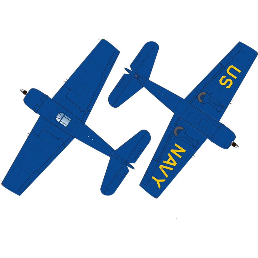 プラモデル :: 飛行機 :: アメリカ海軍 F6F-5 ヘルキャット ブルー