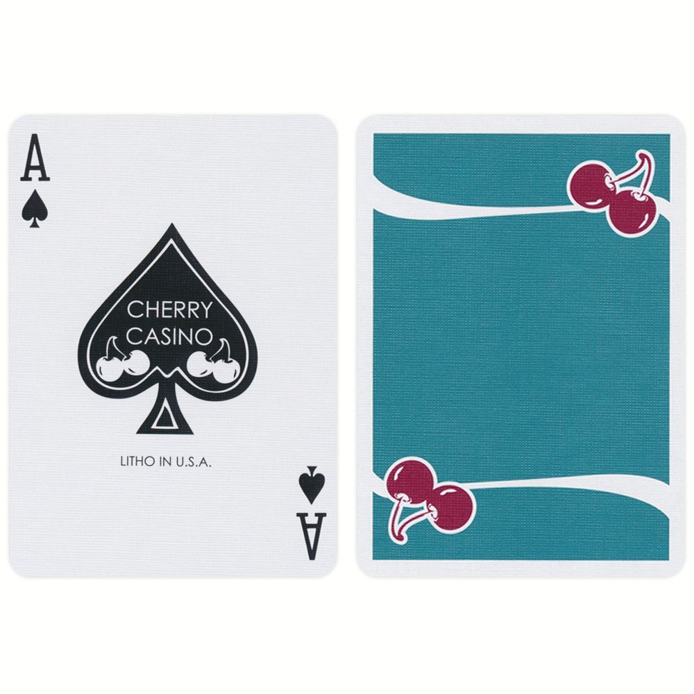 Playing Cards Cherry Casino Tropicana Teal - playingcardshop.eu