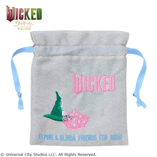 WICKED / ウィキッド 永遠の約束 巾着ポーチ(シルバー): 通常| プラザ
