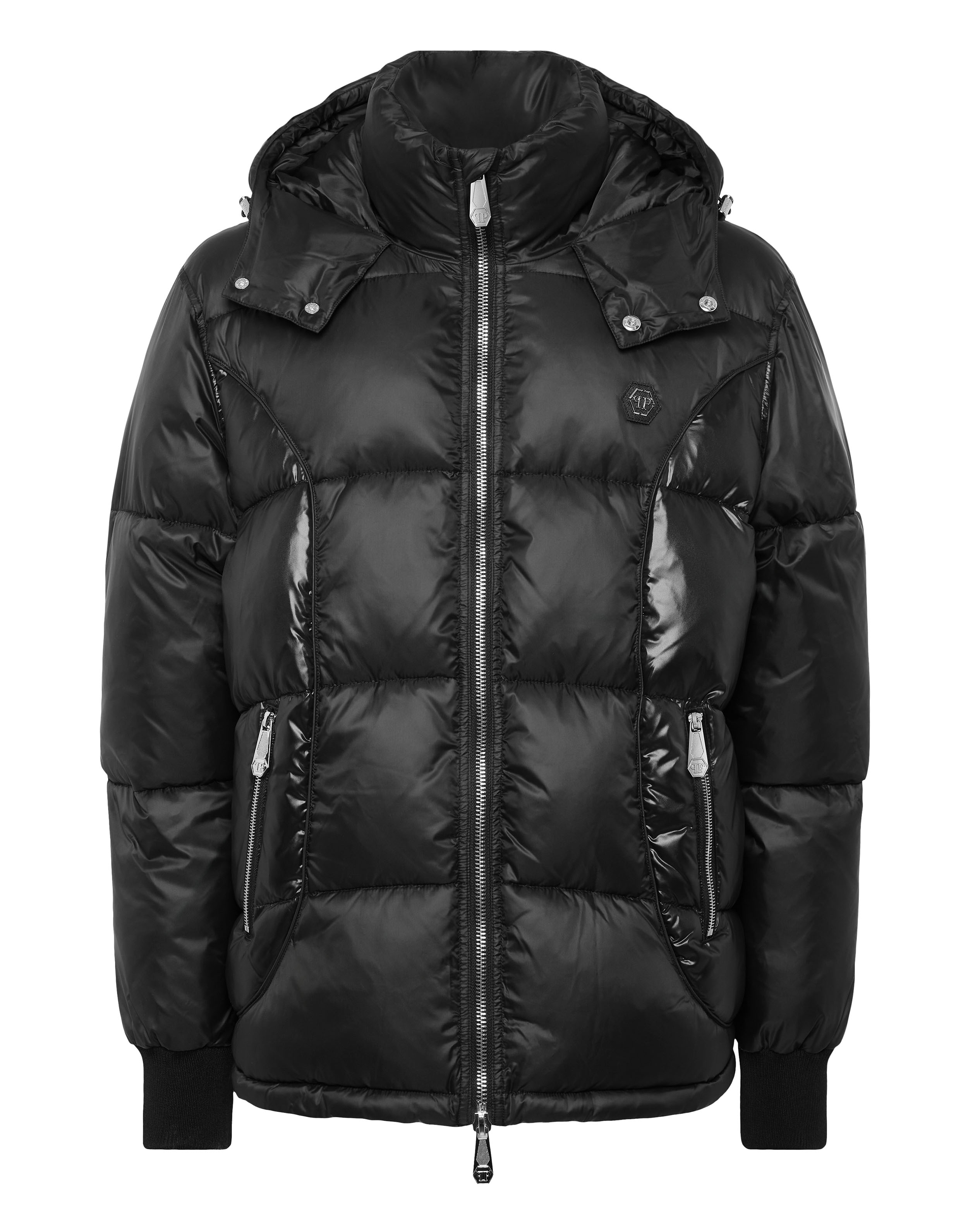 Mix Nylon Short Puffer Jacket | Philipp Plein