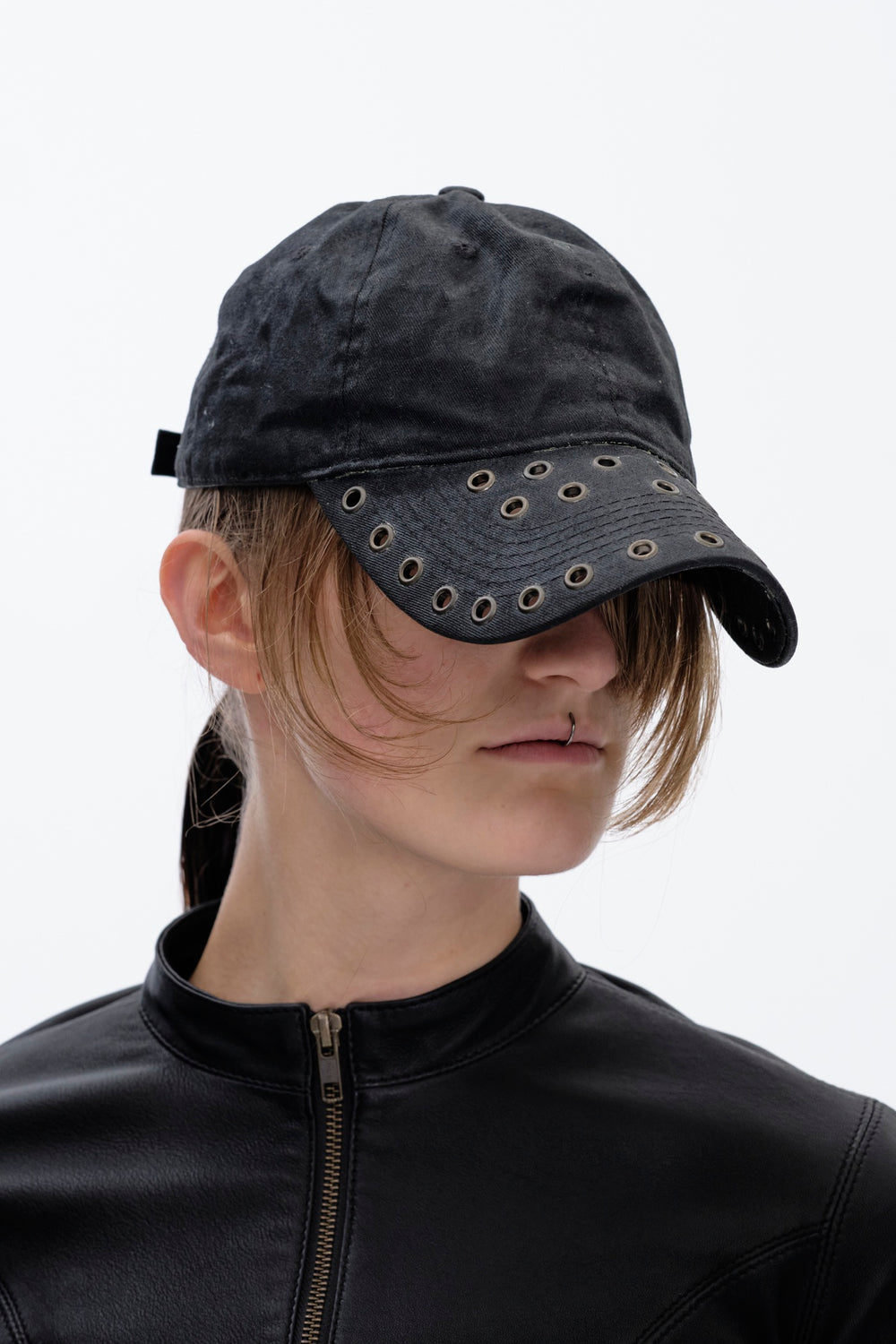 OILSKIN EYELET CAP - BLACK – P.L.N.