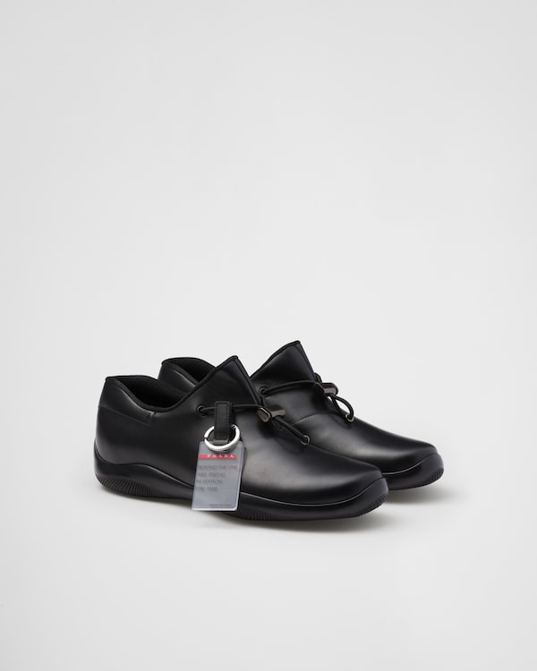 Black Toblach Leather Sneakers | PRADA