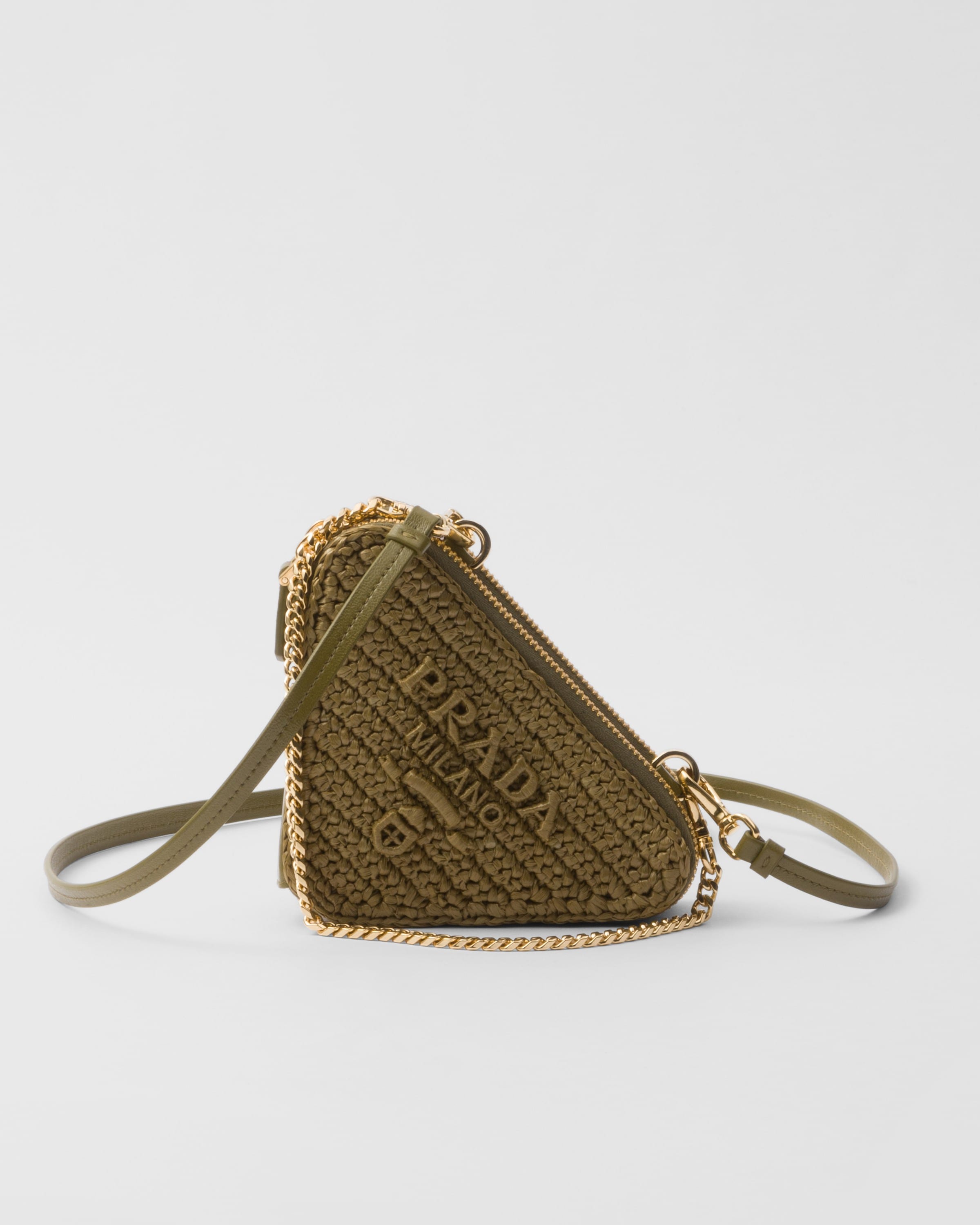 Olive Green Crochet Mini-pouch | PRADA