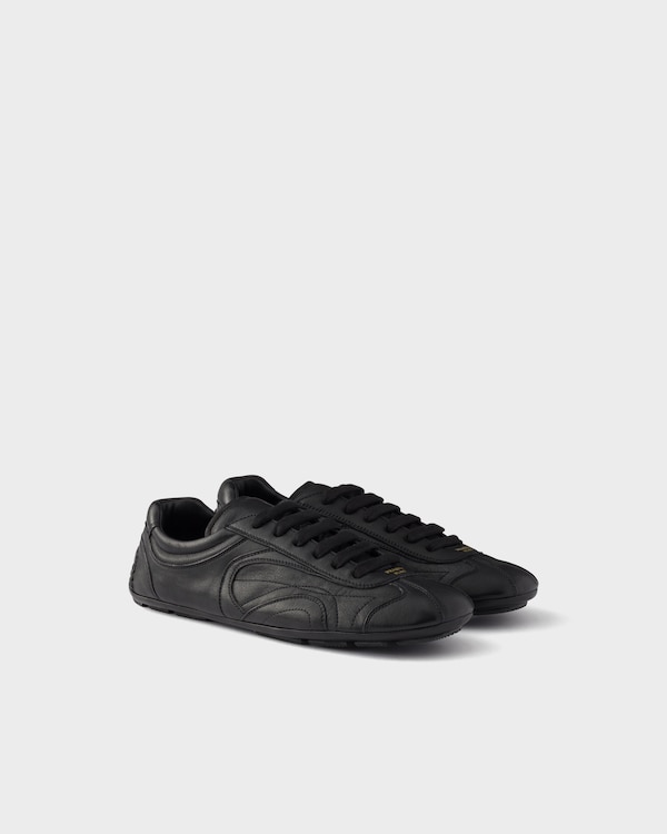 Black Collapse Re-nylon And Suede Sneakers | PRADA