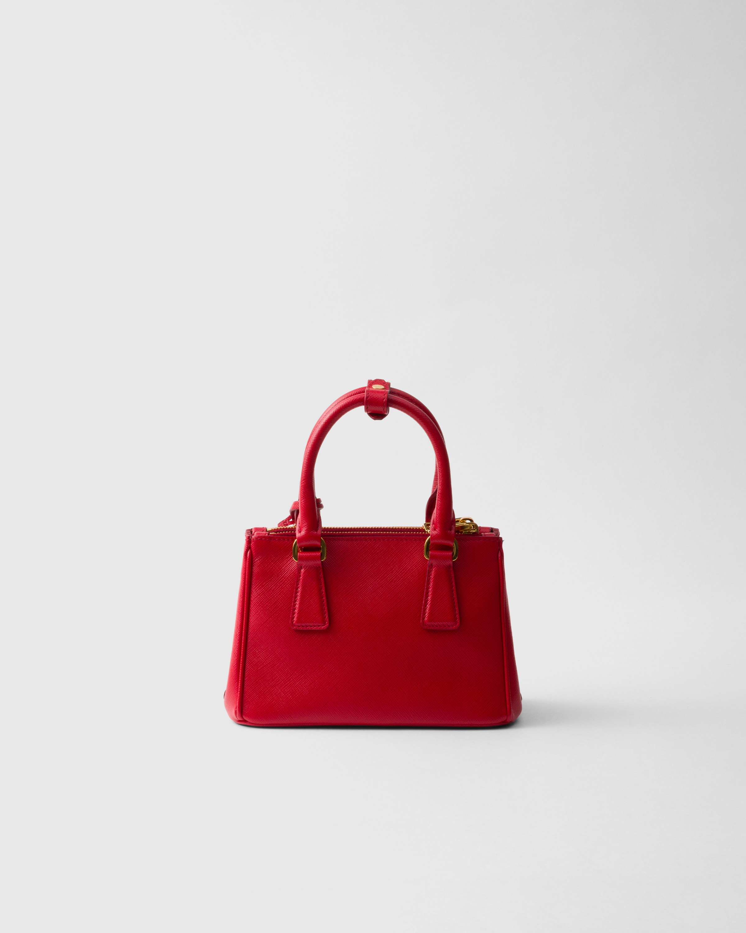 Red Prada Galleria Saffiano Leather Micro Bag | PRADA