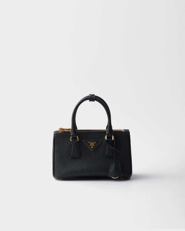 Black Prada Promenade Mini Saffiano Leather Bag | PRADA