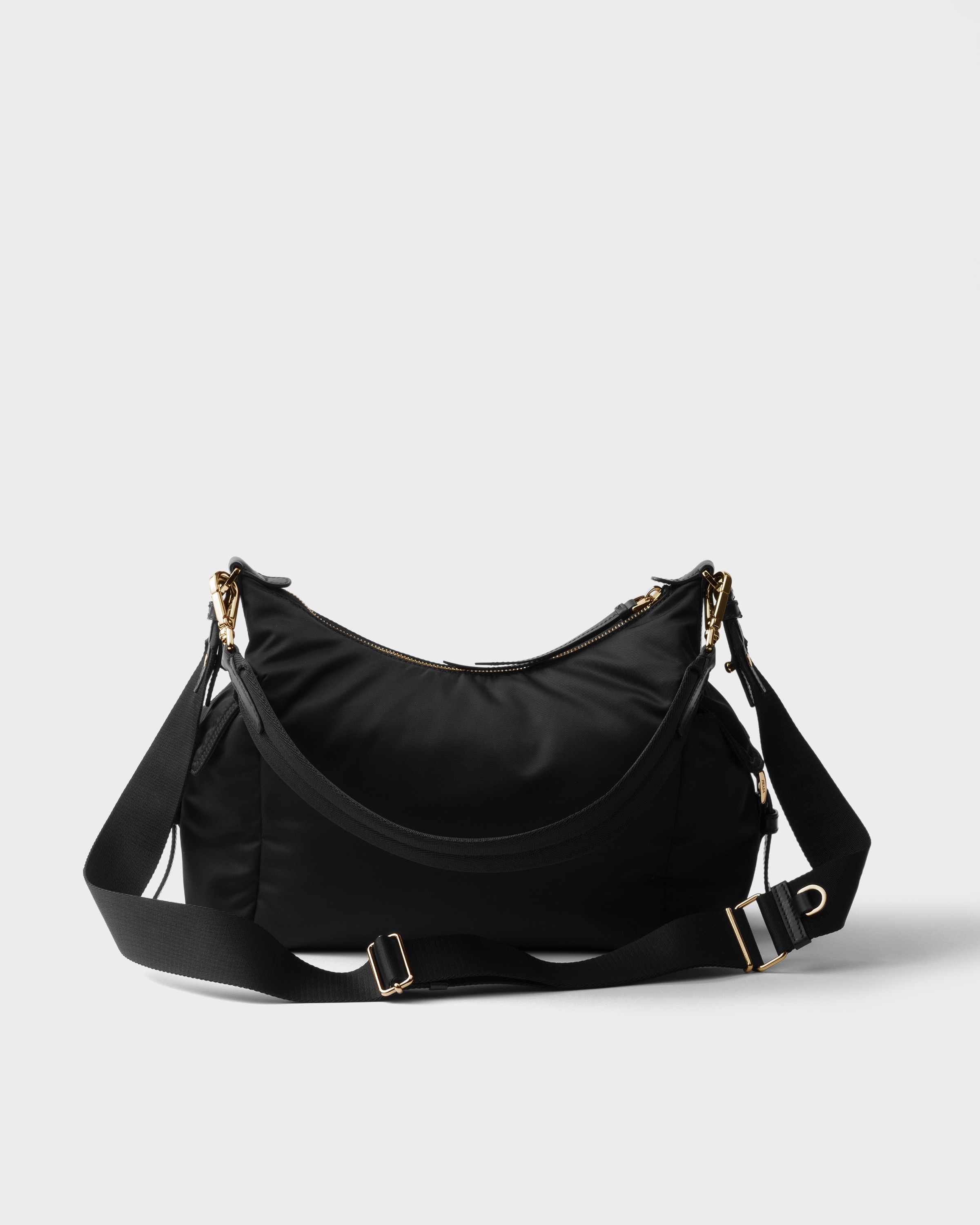 Black Prada Explore Large Re-nylon And Leather Bag | PRADA