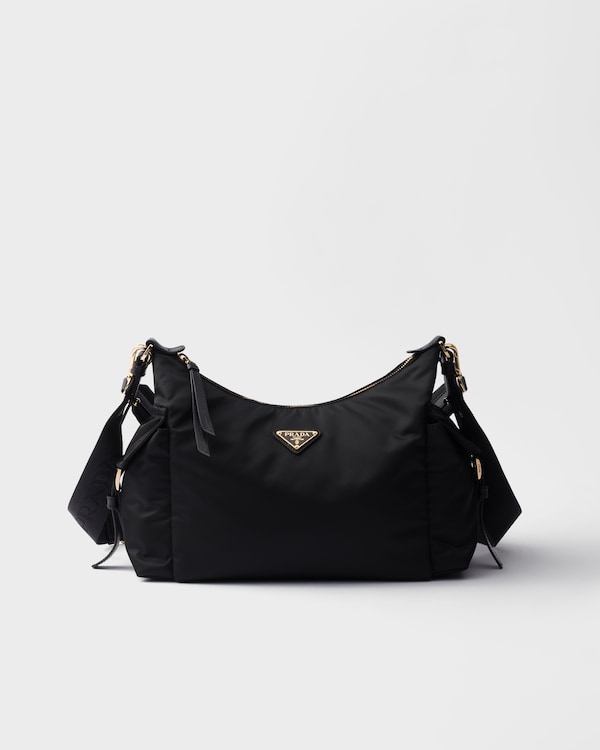 Black Prada Explore Large Re-nylon And Leather Bag | PRADA