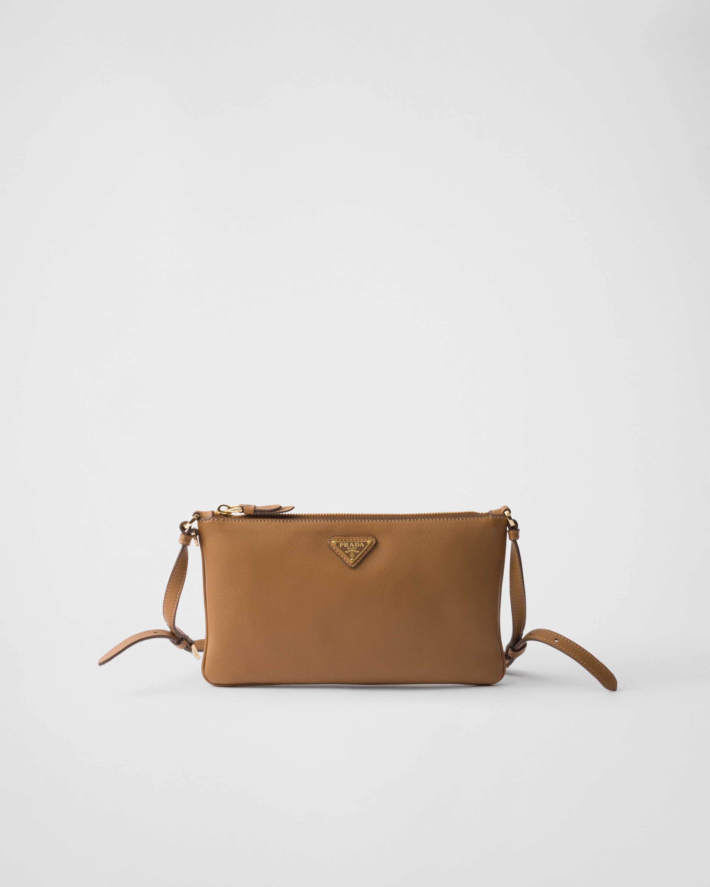Caramel Leather Pouch | PRADA