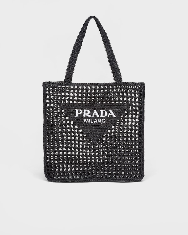 Black Crochet Tote Bag | PRADA