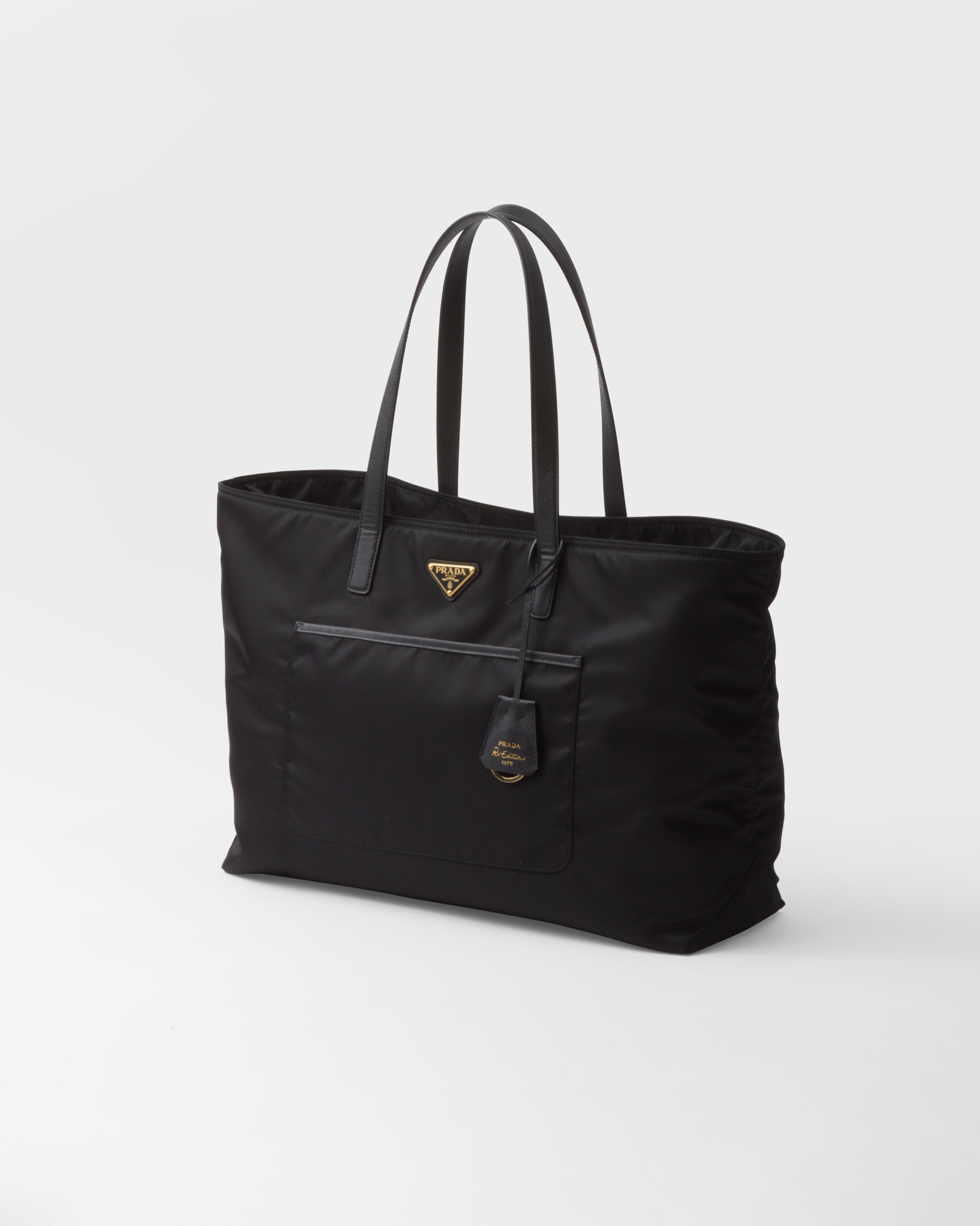 Black Prada Re-edition 1978 Large Re-nylon And Saffiano Leather