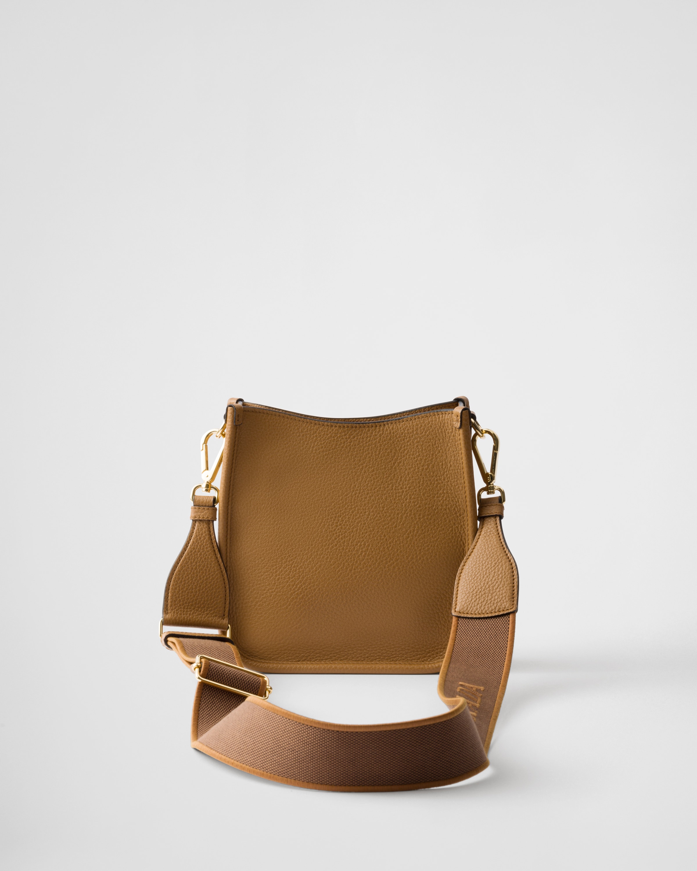 Caramel Mini Leather Shoulder Bag | PRADA