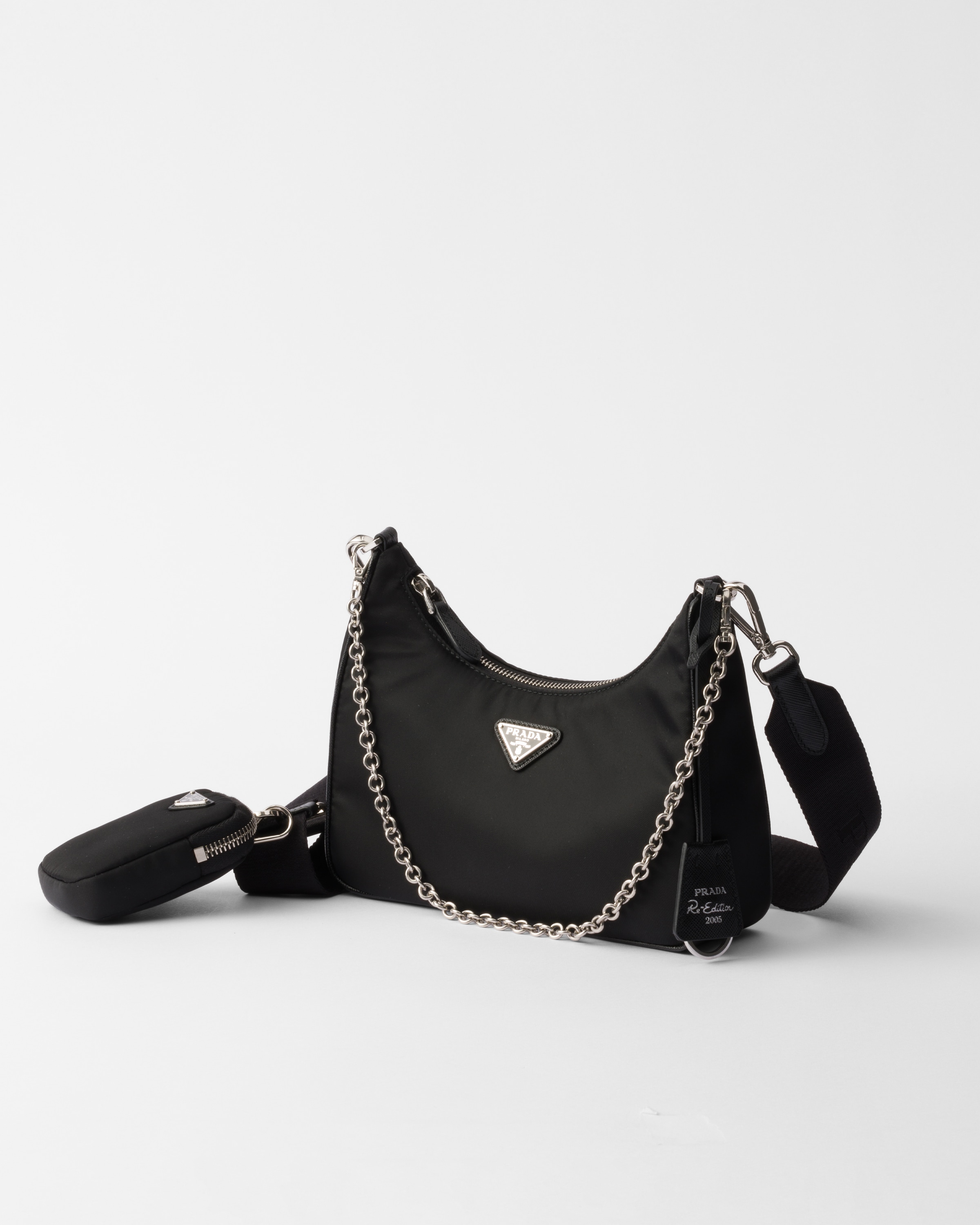 Black Prada Re-edition 2005 Re-nylon Bag | PRADA