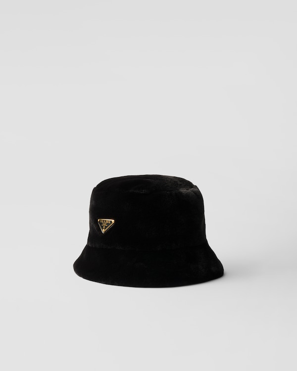 ブラック ファブリック バケットハット | PRADA