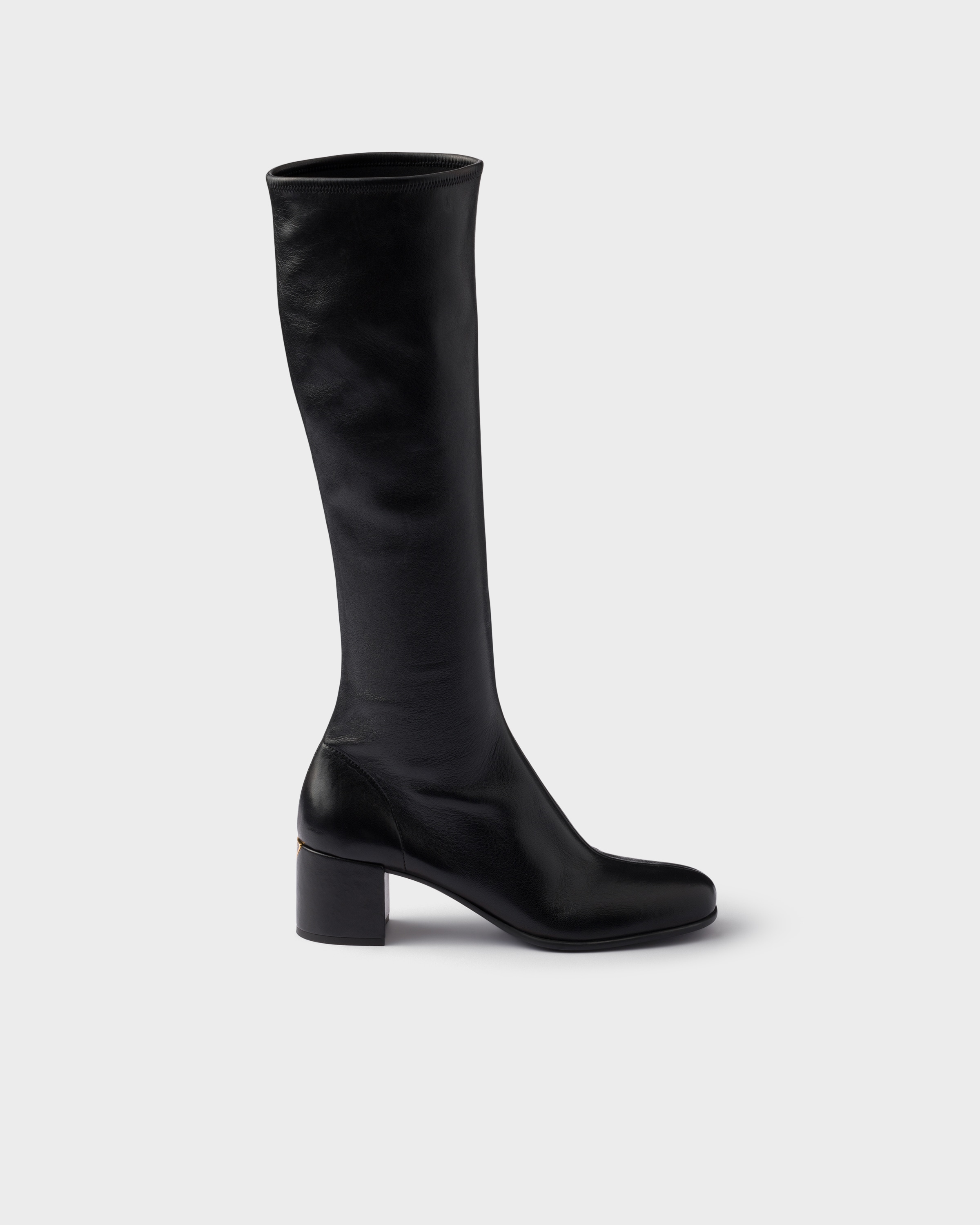 ブラック ストレッチナッパレザー ブーツ | PRADA