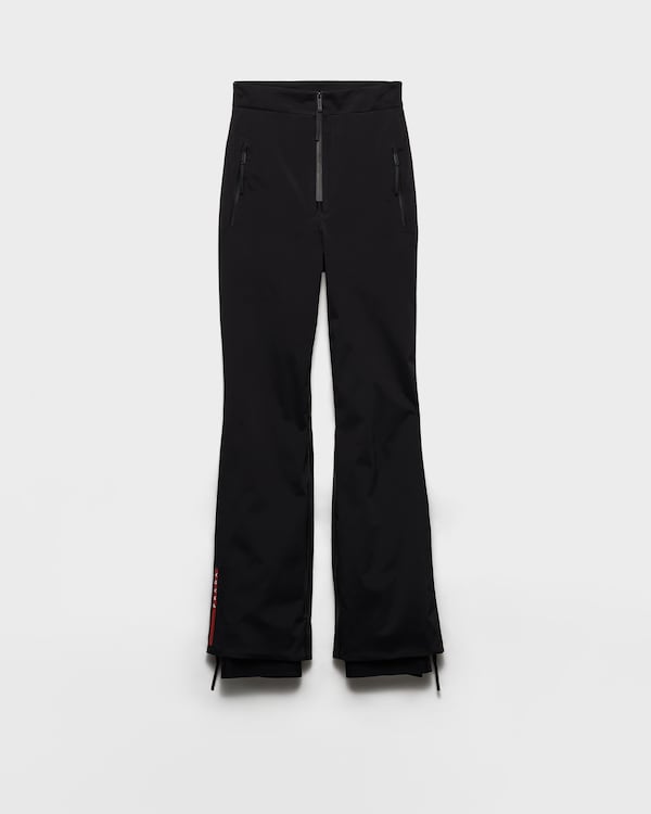 Black Recycled Double Jersey Pants | PRADA