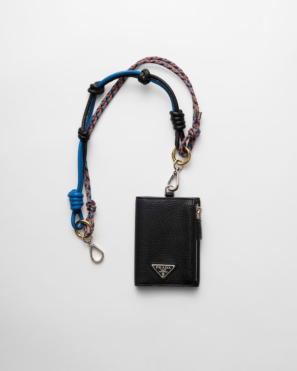 Black Leather Card Holder | PRADA