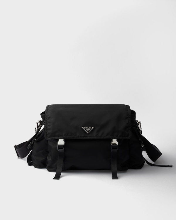Black Prada Explore Re-nylon And Leather Bag | PRADA