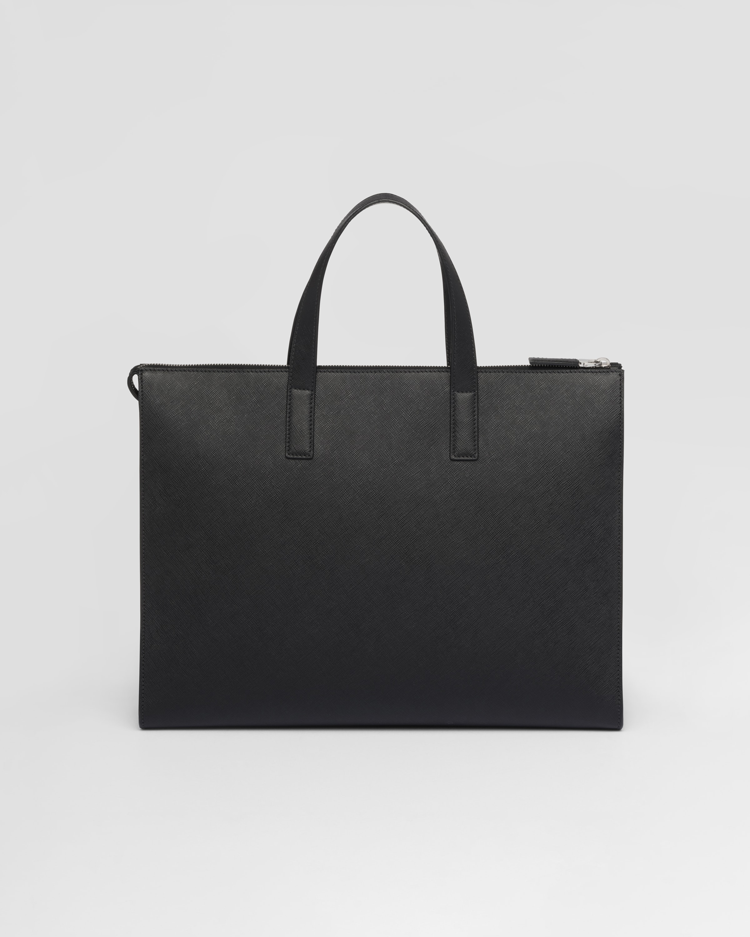 ブラック サフィアーノレザー トートバッグ | PRADA