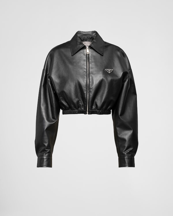 Black Leather Jacket | PRADA