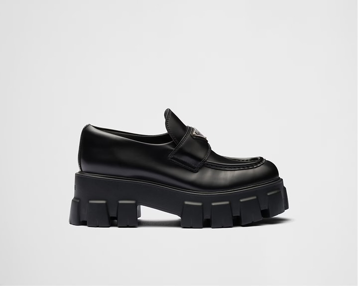 ブラック サフィアーノレザー キーチェーン | PRADA