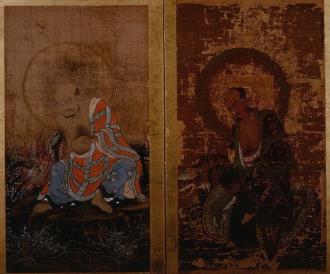 絹本著色十六羅漢像／千葉県