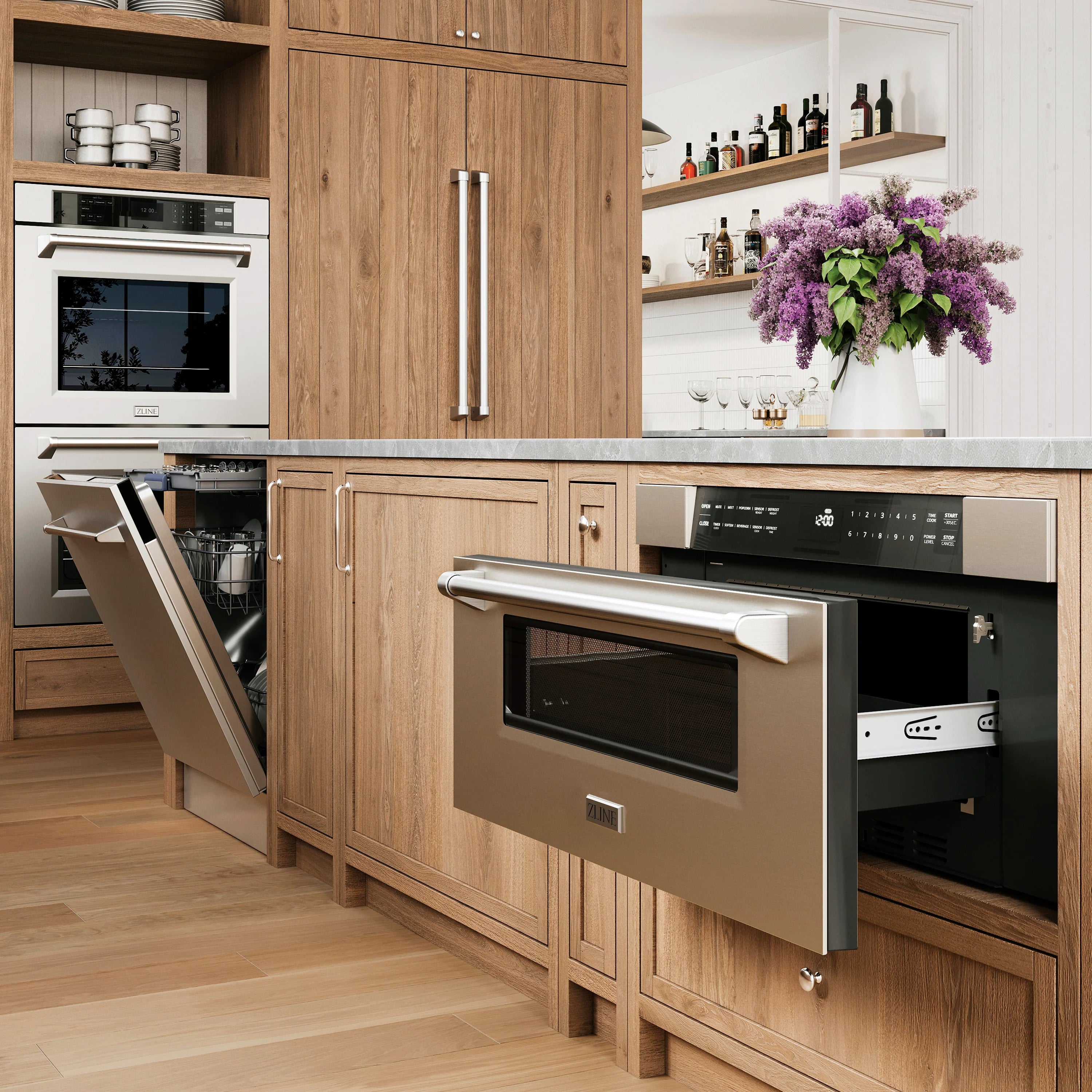 ZLINE 24 in. Top Control Tall Dishwasher in Stainless Steel with 3rd R