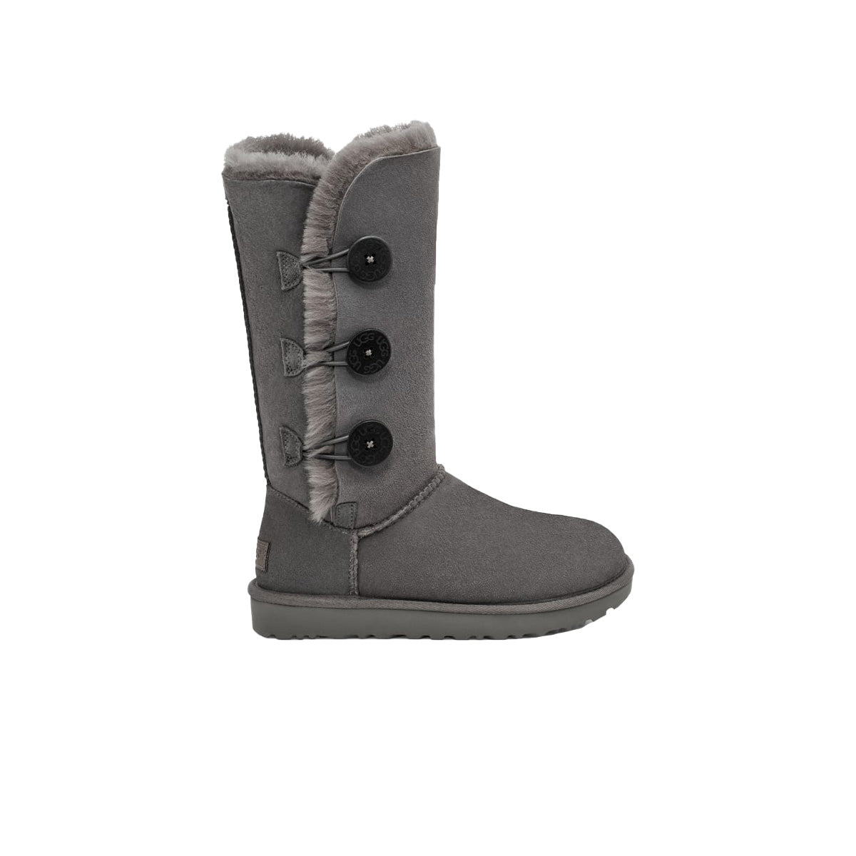UGG Girls Bailey Button Triplet Boots 1962K-GREY Grey | Premium