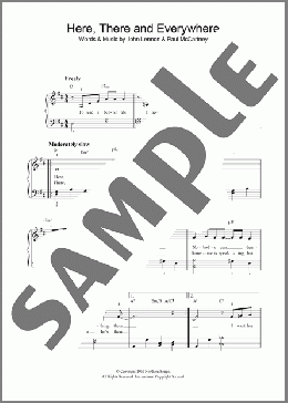 ピアノ楽譜】Here, There And Everywhere / The Beatles(ソロ)