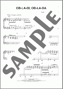 楽譜一覧】オブラディオブラダ - ヤマハ「ぷりんと楽譜」
