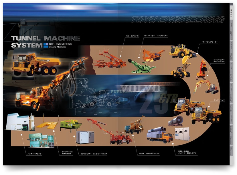 建設機械の総合カタログ作成｜会社案内 パンフレット専科