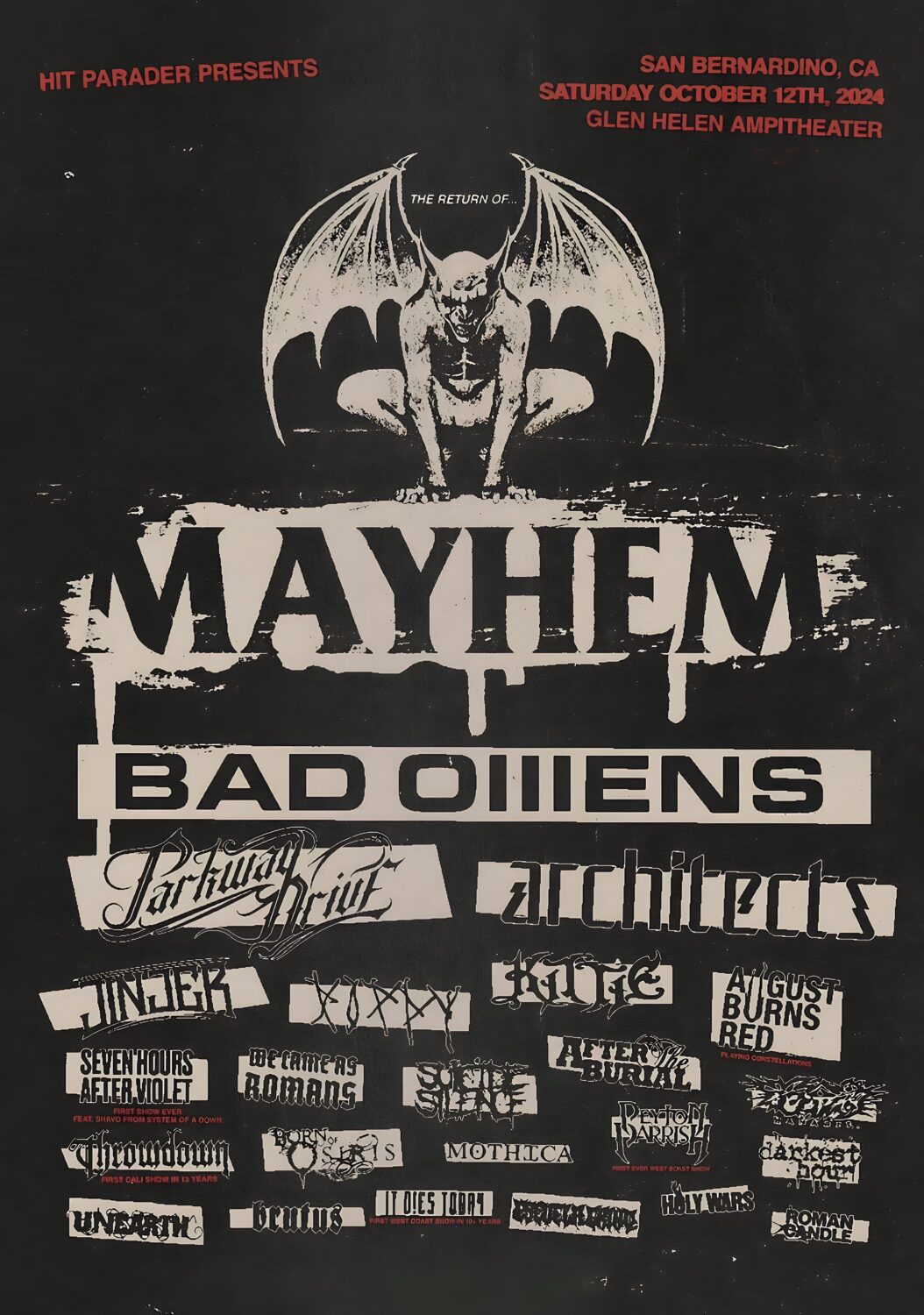 MAYHEM FESTIVAL 2024 Poster