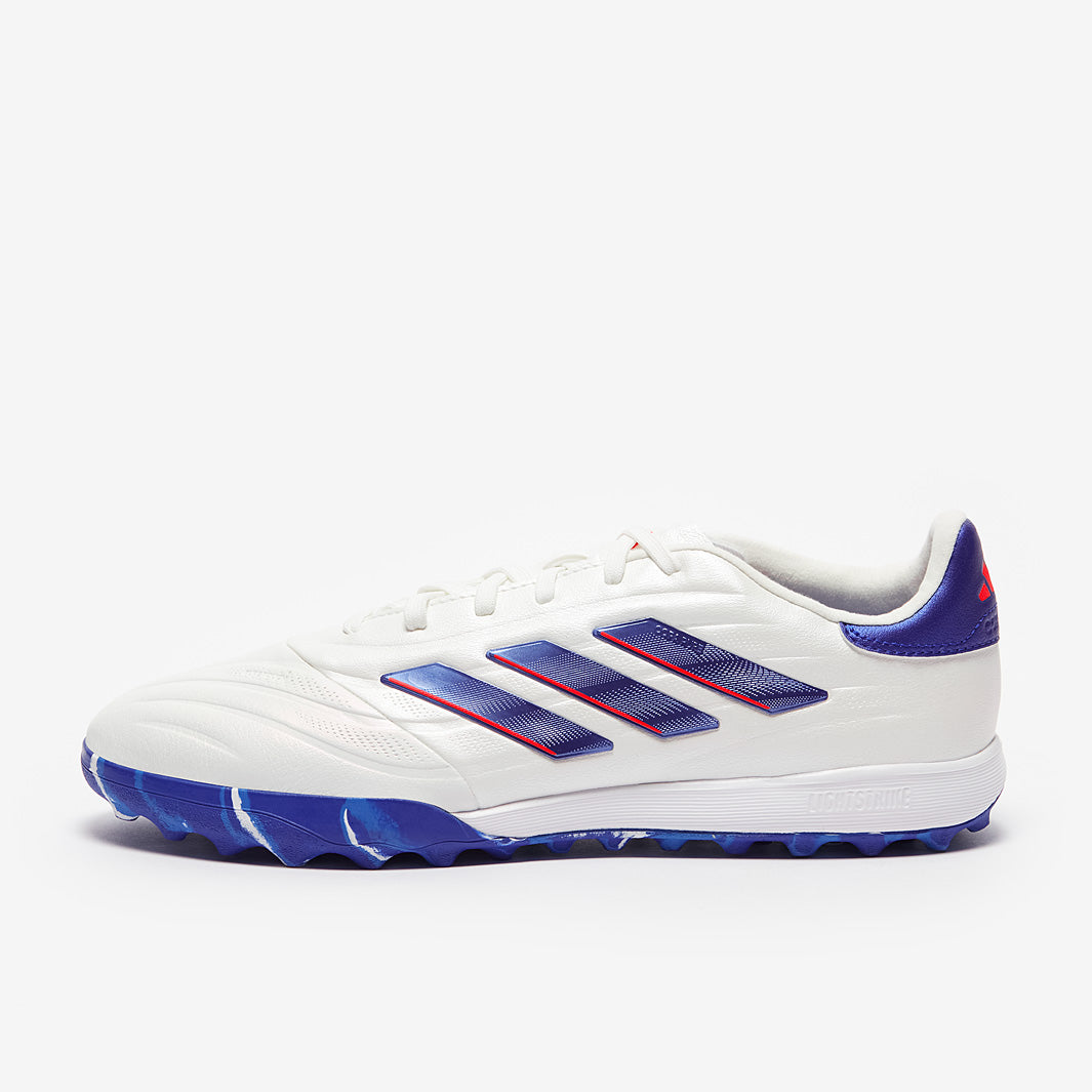 adidas Copa Pure 2 Elite Leather Turf - Ftwr White/Lucid Blue