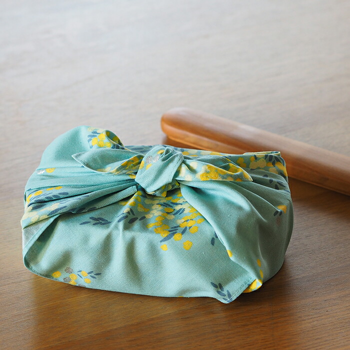 むす美 風呂敷 こはれ ミモザ 45cm ミント | 食器と料理道具の専門店