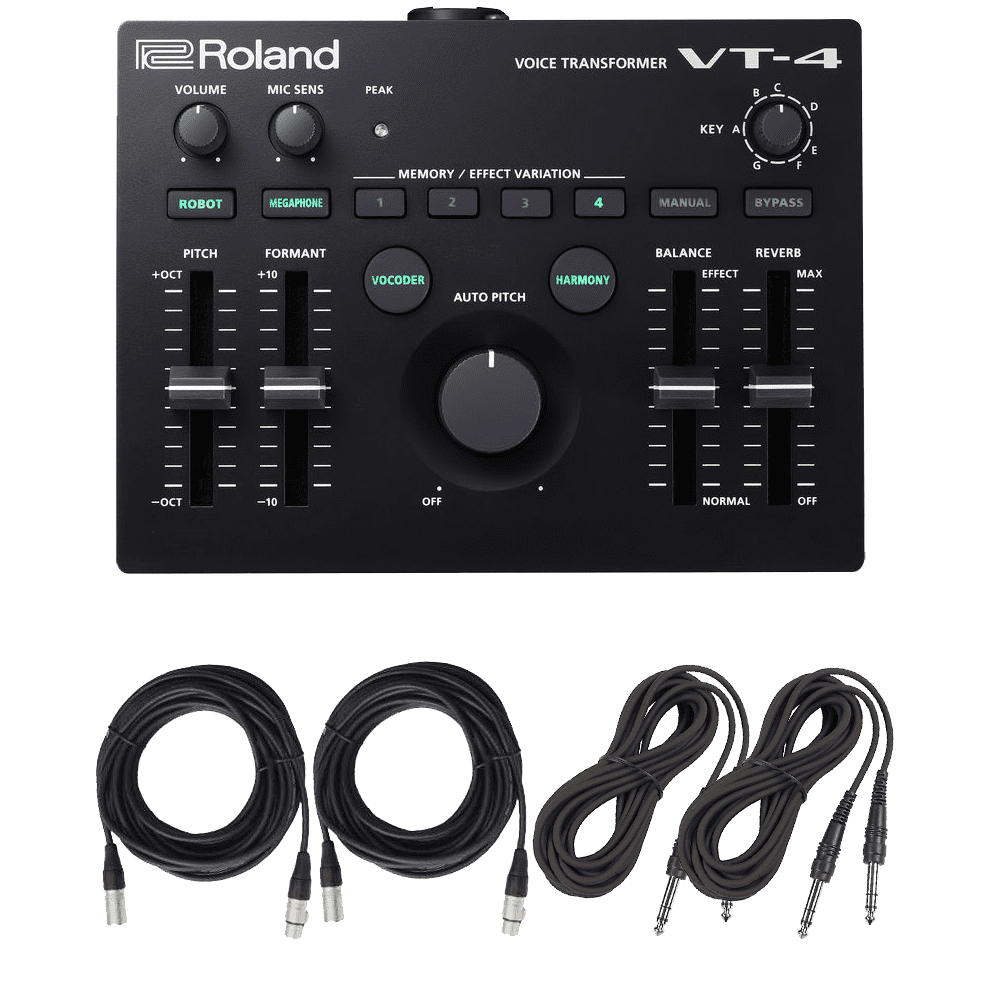 Roland AIRA VT-4 Voice Transformer + Cables Packages
