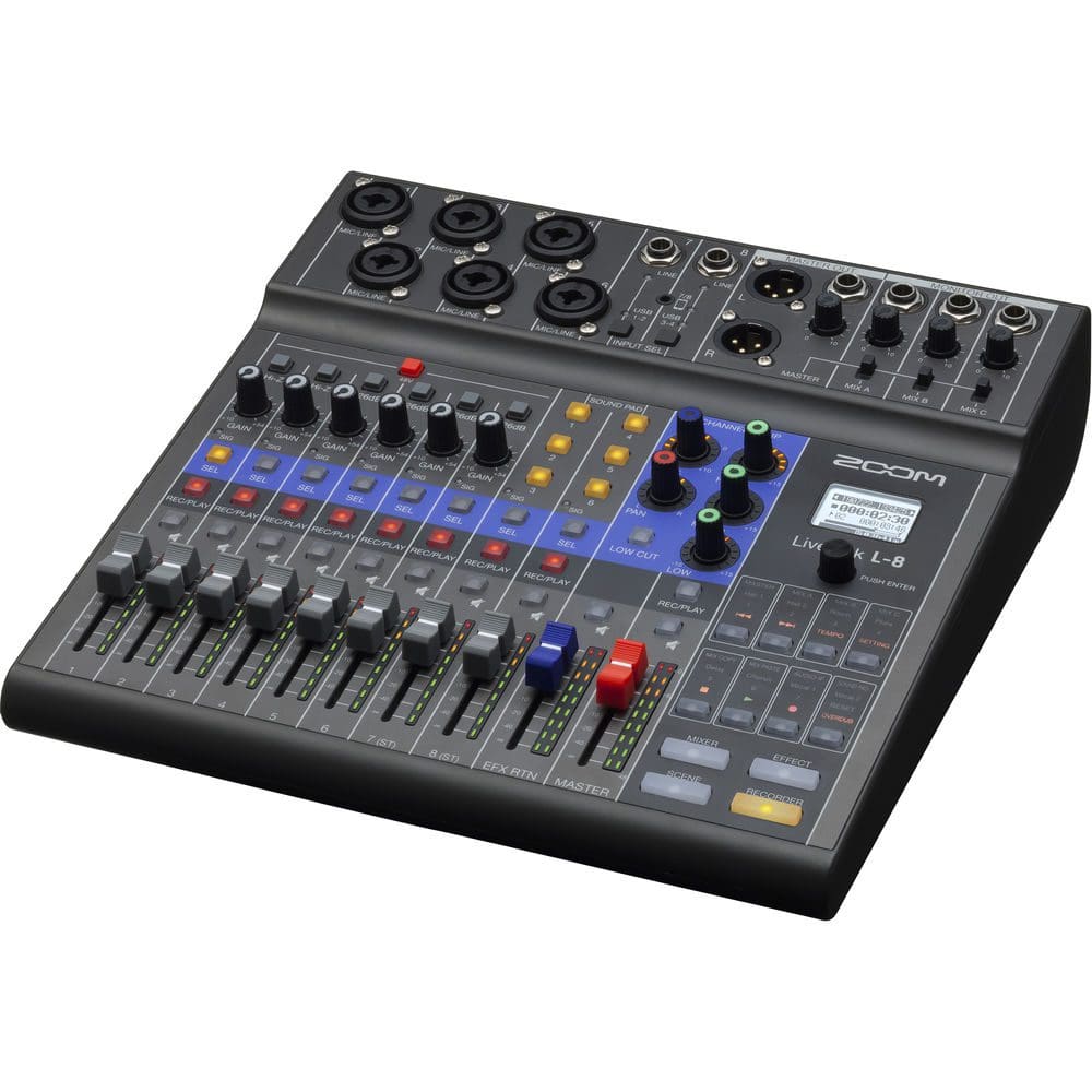 Zoom LiveTrak L-8 Portable 8-Channel Digital Mixer and Multitrack