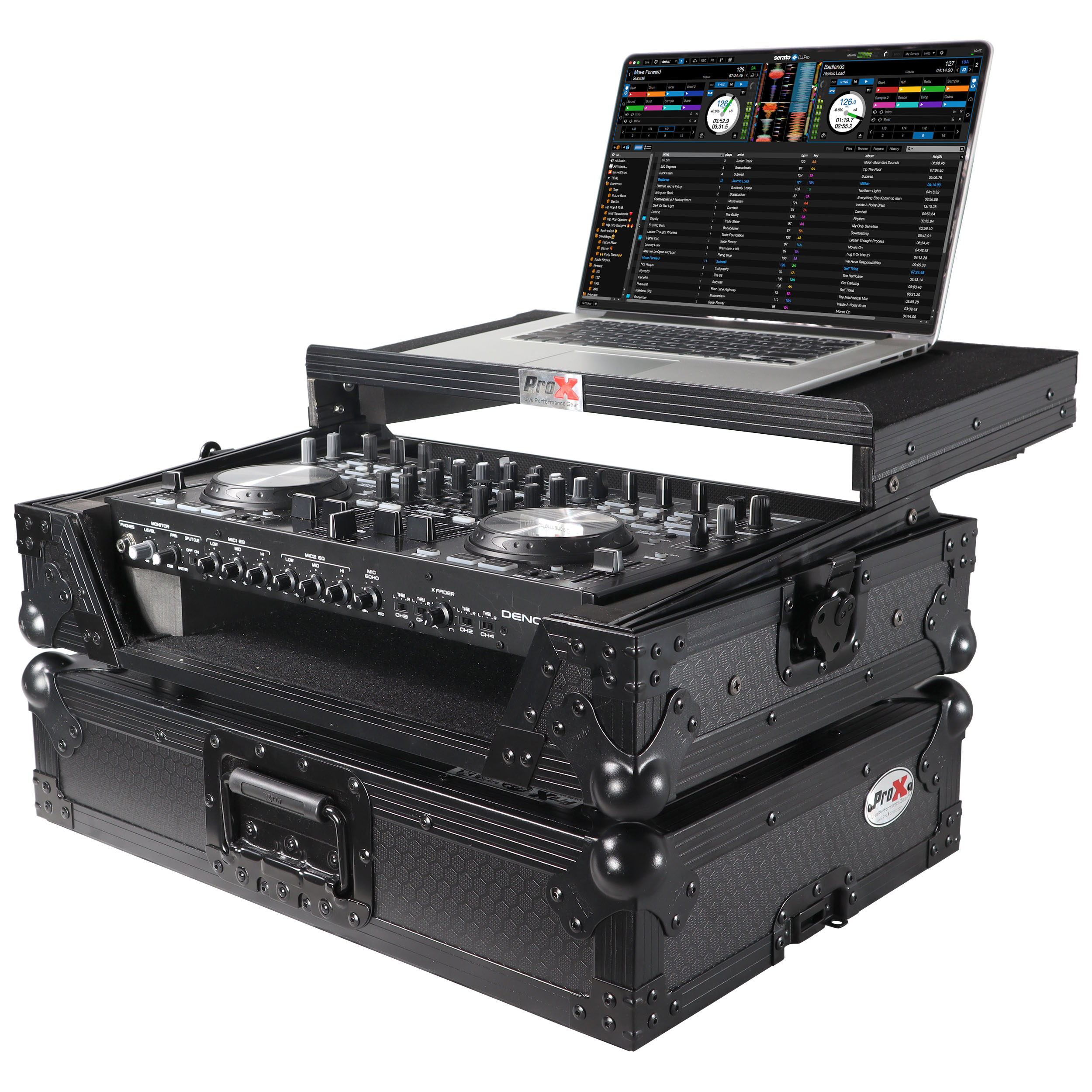 ProX XS-DNMC6000LTBL Flight Case for Denon DNMC6000 - MC6000MK2